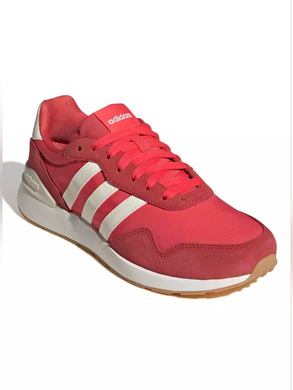 Adidas Run 60s 4.0 Womens Ruby Red/White JP5973 Size 7.5 Gum Sole Retro